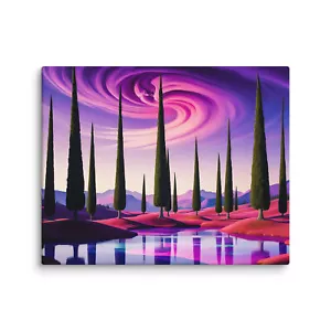Cosmic Vortex Canvas Print 8x10 Surreal Landscape Home Decor Wall Art - Picture 1 of 5