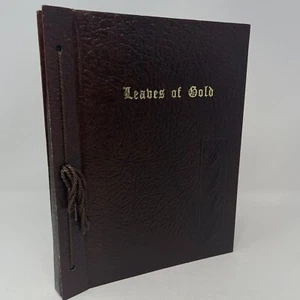 Vintage Leaves of Gold Clyde Francis Lytle 1948 Leather Bound Poems Prose - Imagen 1 de 10