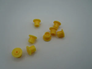 AURORA YELLOW TJET TRUCK REAR DUALLY WHEELS ~ 8 PC ~ NEW REPRO - Picture 1 of 4