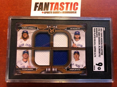 2021 Topps Museum Collection Quad Relic /75 Bichette,Vlad, Biggio,Ryu SGC 9 — 第 1/2 张图片