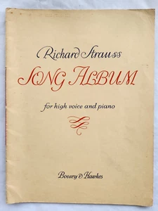 RICHARD STRAUSS LONG ALBUM for HIGH VOICE & PIANO - BOOSEY & HAWKES - A/C - Picture 1 of 3