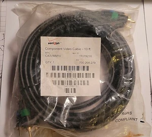 VERIZON COMPONENT VIDEO CABLE 10 FOOT  CA3VMM10 NEW SEALED  - Picture 1 of 1