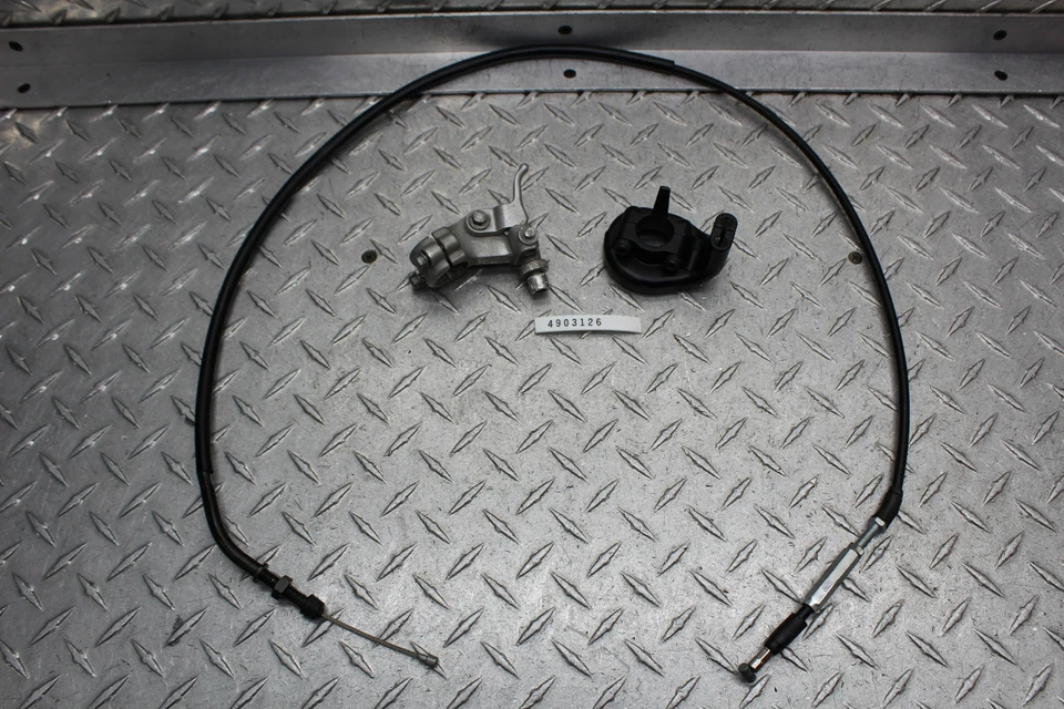 Honda CRF450R 2003 carcasa del acelerador con cable de embrague y percha de embrague Foto 1 de 4