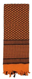 Orange Rotcho Shemagh Heavyweight Tactical Desert Keffiyeh Scarf Cotton 42x42 - Picture 1 of 7