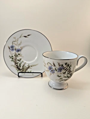 Винтажный набор чайных чашек и блюдец на ножках Noritake Edenderry сделано в Ирландии - Изображение 1 из 4