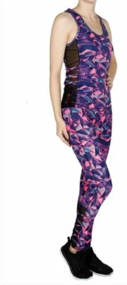 Conjunto de ropa deportiva geométrica de neón para mujer L/XL Foto 1 de 4