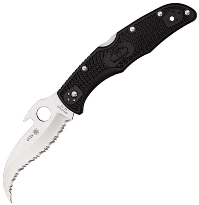 Spyderco Matriarch 2 нож Emerson волна комбо края черный FRN ручки C12SBK2W - Изображение 1 из 1