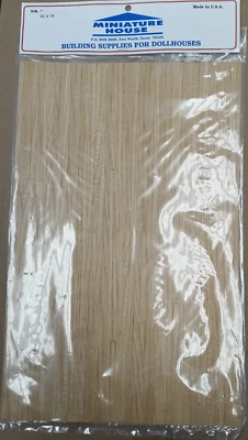 Dollhouse Miniature 3/8" Wood Floor Light Oak Adhesive Back 11" x 17" CLA73106 - Image 1 of 2