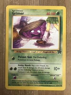 Pokemon TCG - Grimer - 57/82 - Team Rocket Unlimited - Common - LP - Image 1 of 2