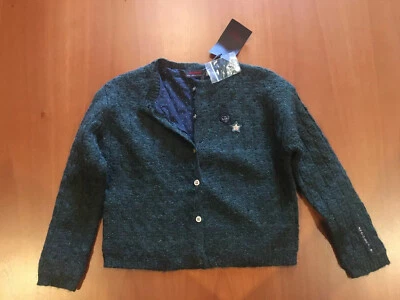 Cárdigan mohair Catimini verde esmeralda para niñas forrado a lunares 5 años nuevo con etiquetas Foto 1 de 4