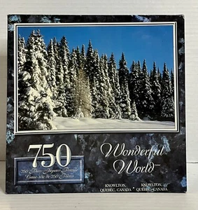 NUEVO ROMPECABEZAS SELLADO 750 PIEZAS QUEBEC CANADÁ Escena de la Naturaleza PINOS DE NIEVE - Imagen 1 de 4