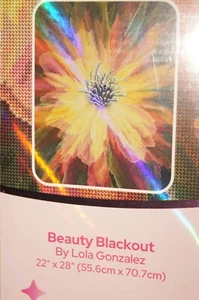 Diamond Art Club Hágalo Usted Mismo Kit Redondo BELLEZA BLACKOUT Flor por Lola Gonzalez 22x28 NUEVO - Imagen 1 de 3