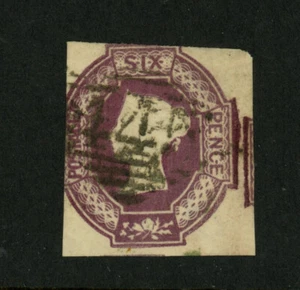 Great Britain GB Scott # 7 VG Used 6p 6 Pence UK Stamp Cat $1000 - Picture 1 of 2