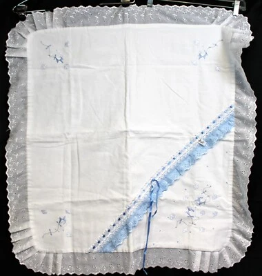 Arte Bebé Criacoes Manta Brasil Encaje Cometas Regalo Foto Cinta Cochecito Blanco Azul Foto 1 de 4