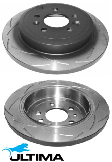 SLOTTED REAR DISC BRAKE ROTOR SET FOR FORD FALCON FG X BARRA ECOLPI 270T 4.0L I6 - Image 1 of 1