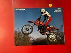 HONDA •1982 CR80R Motocross Motorcycle Sales Literature Brochure Vintage 82