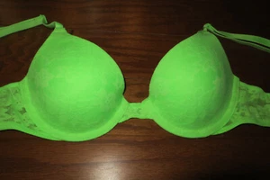 34A-B VINTAGE ❤️Victoria's Secret LINED PERFECT WEAR T-SHIRT DEMI BRA PINK❤️ - Picture 1 of 8