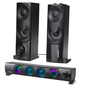 Altoparlante 2.0 per PC con funzione Soundbar RGB Retroilluminazione Audiocore - Imagen 1 de 9