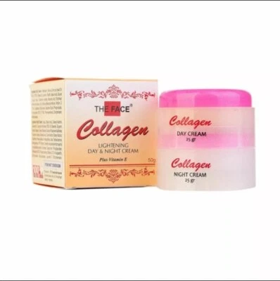 THE FACE Day + Night Cream Collagen Vitamin E Anti Aging Skin Elasticity - Image 1 of 4