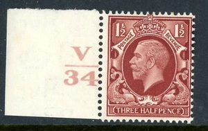 Great Britain 1934 KGV 1½p Red Brown Scott #212 Mint M545 - Picture 1 of 6