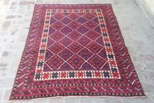 4'1 x 5'7 Handmade vintage afghan tribal baluchi taimani persian wool area rug