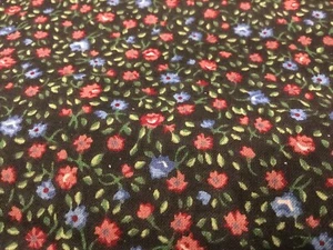 Tessuto Trapuntato Materiale 1 Iarda 30 In Continuo Rosa Blu Verde Floreale T2 - Foto 1 di 1