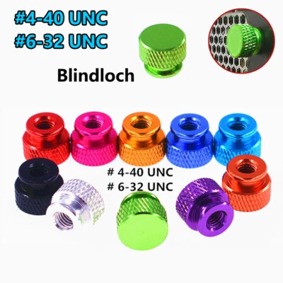 Rändelmutter M3 M3.5 M4 M5 M6 Farbe Aluminium Hohe Form Blind Loch Rändelmutter - Bild 1 von 4