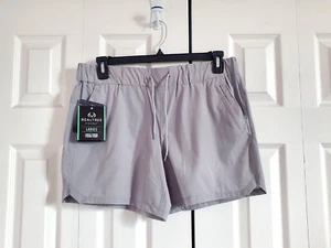 NWT Womens Large Realtree Hybrid Fishing Hiking Shorts Gray Gorpcore - Picture 1 of 8