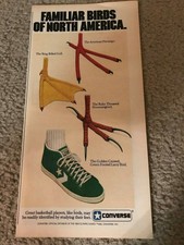 1982 CONVERSE LARRY BIRD Poster Print Ad ALL-STAR Basketball Shoes BOSTON CELTIC