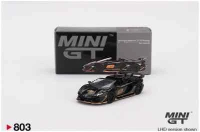 Mini GT MGT00803LHD Lamborghini Aventador SVJ 63 Roadster Nero Aldebaran Die ... - Immagine 1 di 3