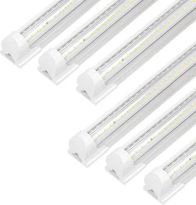 PACK DE 6 T8 4 PIES 40W LED Luz de Tienda Forma de V Blanco Súper Brillante Integrado 6000K Foto 1 de 4