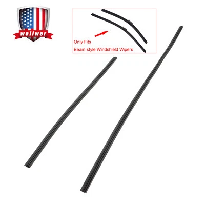 Juego de 2 tiras de goma limpiaparabrisas delantero negras aptas para Toyota Corolla 2014-2019 Foto 1 de 4