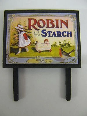 TRACKSIDE SIGNS Robin, die neue Stärke - Modelleisenbahn Reklametafel - Spurweite N & OO