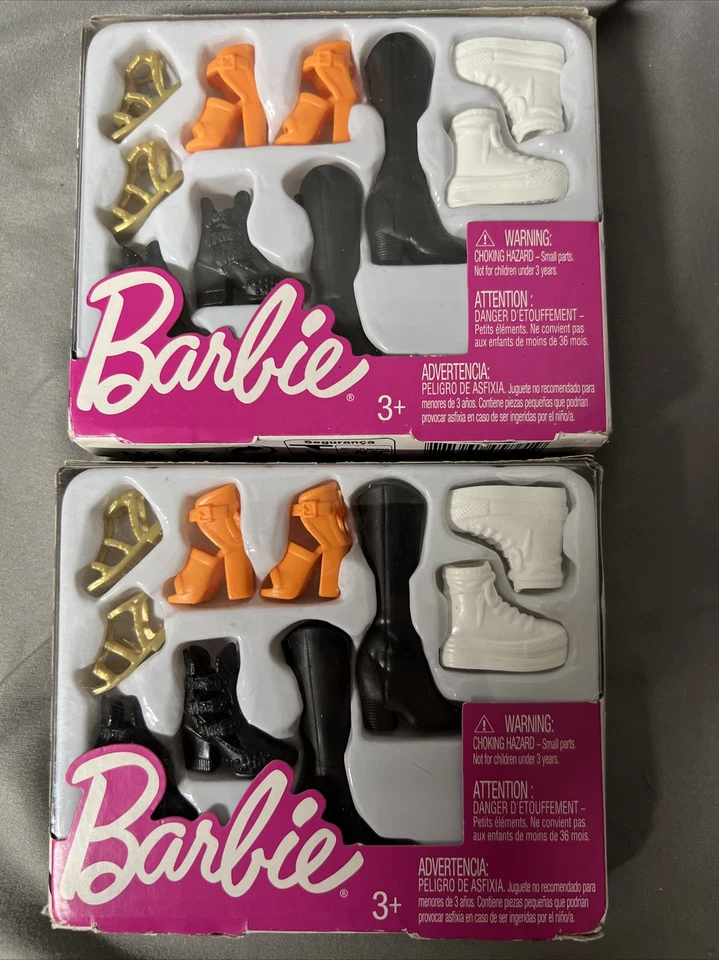 Mattel Barbie 2017 Fashionistas Shoe Accessory Pack Original Petite Dolls Fcr92