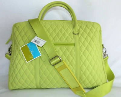 VERA BRADLEY Commuter Laptop Case Bag / shoulder strap - Key Lime Microfiber NWT - Image 1 of 4