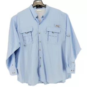 Columbia PFG Herren Hemd Bahama 4XT Langarm belüftet Knopfleiste blau Angeln - Bild 1 von 12