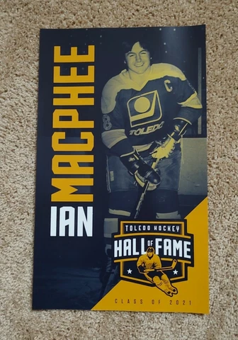 Toledo Hockey Hall of Fame Poster Ian MacPhee 2021 Cover