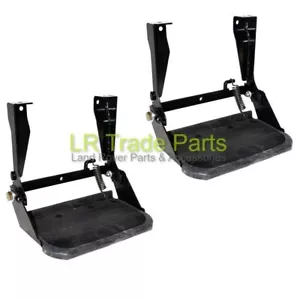 LAND ROVER DEFENDER 90 110 130 NEW FOLDING SIDE STEPS X2 & FITTING KITS STC7631 - Picture 1 of 6