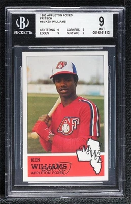 1983 Fritsch Midwest League Stars of Tomorrow Kenny Williams #14 BGS 9 MINT - Image 1 of 2