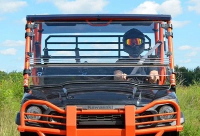 Parabrisas abatible resistente a arañazos SuperATV para Kawasaki Mule Pro DX/DXT/FX/FXT Foto 1 de 4