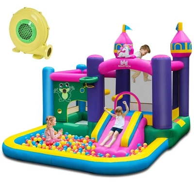 6-in-1 Inflatable Bounce House Unicorn Jumping Castle w/ Ball Pit Shooting Game - image 1 of 2