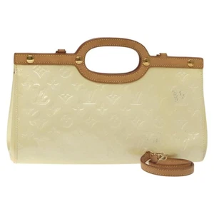 LOUIS VUITTON Monogram Vernis Roxbury Drive Hand Bag Perle M91374 LV Auth 128755 - Picture 1 of 23