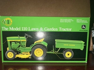 Ertl 1/16 Precision John Deere Model 110 Lawn Tractor and wagon #15213 #404* - Picture 1 of 2