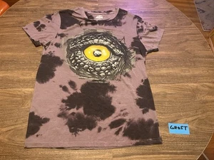 Jurassic World T-Shirt Dinosaurierauge Medium grau schwarz Batik-Stil - Bild 1 von 6