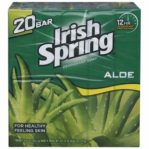 Irish Spring Aloe Bar Soap 3.75 Oz-pack of 20 Bars - Picture 1 of 1