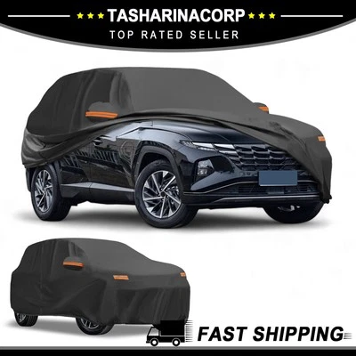 Cubierta de coche para todo clima para Hyundai Tucson negra 190T-PU con cremallera izquierda nueva Foto 1 de 4