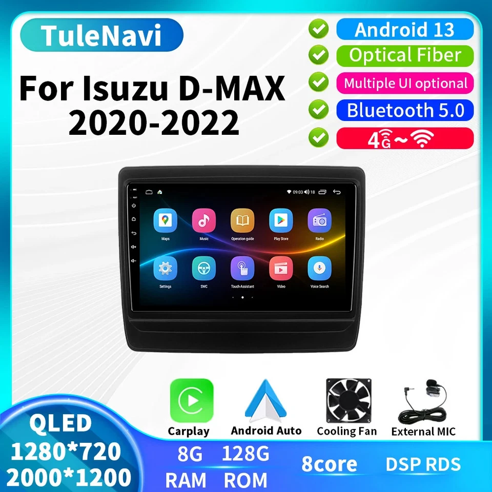 For Isuzu D-Max DMAX 2020-2022 Stereo Multimedia Player GPS CarPlay Car Radio  - Image 1 of 4
