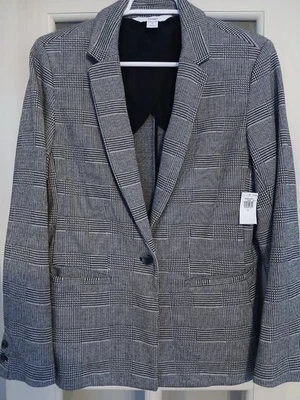 Blazer clásico a cuadros blanco y negro talla mediana OLD NAVY NUEVO CON ETIQUETAS Foto 1 de 4