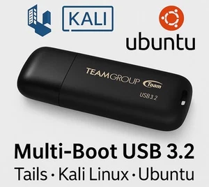 Tails 6.16 Kali 2025.2, Ubuntu 25.04 Multiboot FAST 3.2 Live USB Linux - Picture 1 of 2