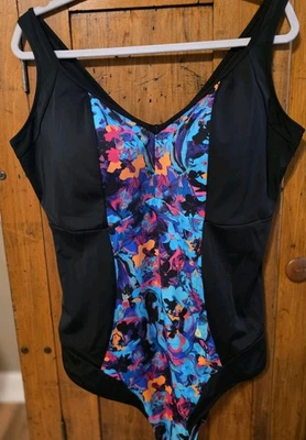 Traje de baño de una pieza para mujer talla grande con control abdominal talla 20 Foto 1 de 4